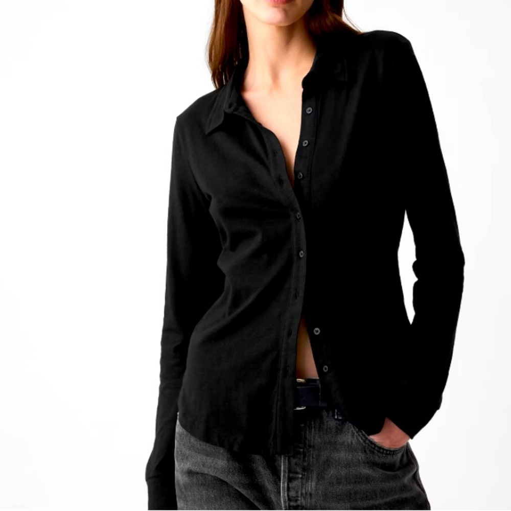 GAP Black Button Down Shirt for Women